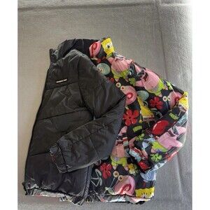 Members Only x Nickelodeon Black Reversible Puffer Jacket M Unisex